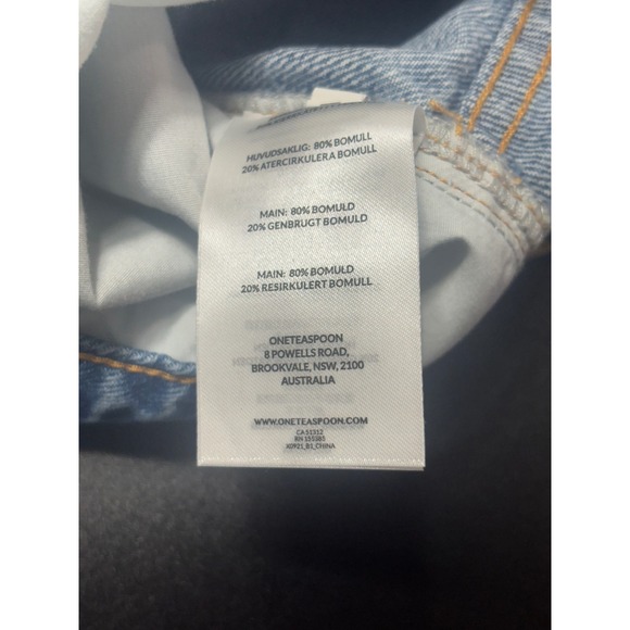 One Teaspoon NWT Bonitas High Waist Denim Shorts Blue Lightning Size 25 MSRP$130 - Picture 6 of 7